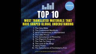 Top 10 Most Translated Materials that Have Shaped Global Understanding shorts [upl. by Bernadene]