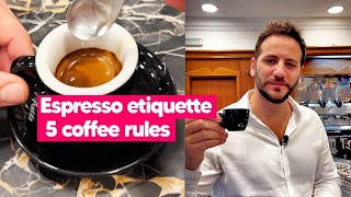 5 RULES on how to drink espresso like a true Italian [upl. by Ysabel]