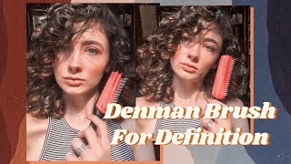 Using Denman Brush For Curl Definition  2c3a [upl. by Burley]