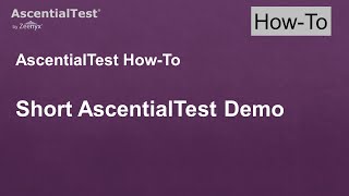 Short AscentialTest Demo [upl. by Eugaet]