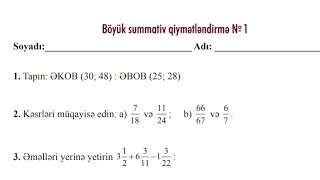 Riyaziyyat 6BSQ 1 [upl. by Waers]