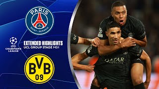 PSG vs Borussia Dortmund Extended Highlights  UCL Groups Stage MD 1  CBS Sports Golazo [upl. by Inram]