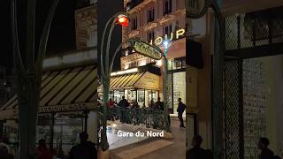 Paris gare du Nord  North Station france travel tourist walkingtour walkaround walk paris [upl. by Allare]