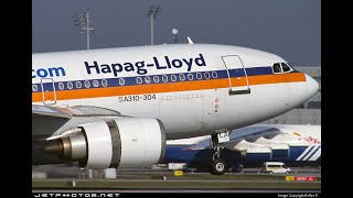 HapagLloydHapagfly Airbus A310 Fleet History 19882006 [upl. by Ihskaneem880]