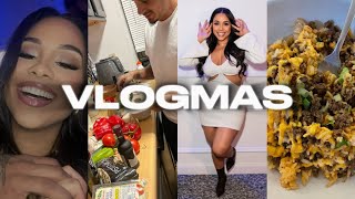 VLOGMAS  Giveaway  Dominican Blowout  Hair Extensions  Skincare Routine  DIY Eyelashes [upl. by Shimberg]