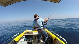 Man Fishing Alone in a Tiny Boat Solo Shark Fishing Adventure  FULL DOCUMENTARY [upl. by Nwahshar]