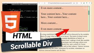 How to Make Scrollable Div Vertical or Horizontal  HTML and CSS Tutorial [upl. by Burdett]