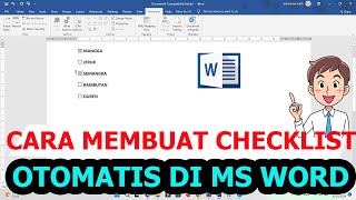 Cara membuat check box Checklist otomatis di word [upl. by Atiuqel767]