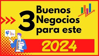 3 Negocios Rentables para este 2024 [upl. by Ahsiekat]