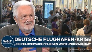 FLUGHAFENKRISE „Feldversuch Autofahren wird schwierig Fliegen unbezahlbar Bahn wird Abenteuer“ [upl. by Htiaf]