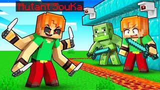 SOUKA MUTANT VS Base 100 Sécurisé sur Minecraft [upl. by Amoakuh]