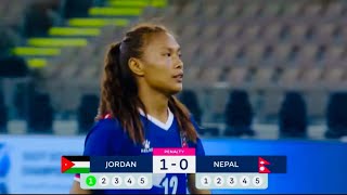 WAFF 2024 Womens Championship  Finals  Jordan vs Nepal penalty shootout jordan5 Nepal4 [upl. by Aryek]