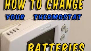 how to change batteries in a thermostat [upl. by Oivatco173]