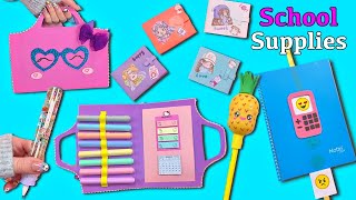 DIY SCHOOL SUPPLIES IDEAS  BACK TO SCHOOL HACKS AND CRAFTS [upl. by Llohcin]