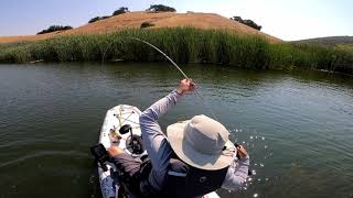 Calero County Park Kayak fishing [upl. by Rebane140]