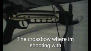 pistol crossbow onboard shooting watch how i shoot my pistol crossbow [upl. by Onoitna]