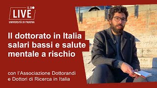 Il dottorato in Italia salari bassi e salute mentale a rischio [upl. by Elirpa]