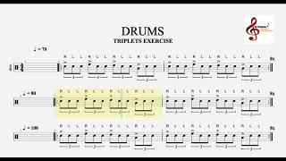 Stick Control  Drum Triplets exercise [upl. by Hartnett]