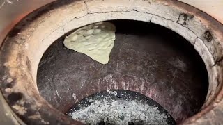 Live Cooking Making Naan Bread In Tandoor Clay Oven  Authentic Indian Naan Bread [upl. by Bornie]