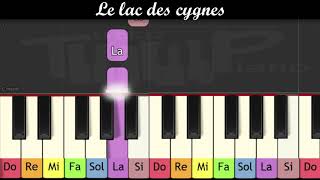 Apprendre quotLe lac des cygnesquot de Tchaikovsky au piano très facile pour enfants ou débutants [upl. by Noraha]