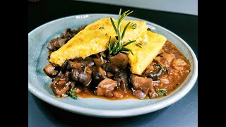 Veganes Pilzragout mit gebratenem Polenta  Rezept💚 [upl. by Atsugua]