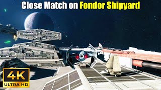 Battlefront 2 in 2024 Close Match on Fondor Shipyard  Starfighter Assault PC 4K  No Commentary [upl. by Aesoh83]