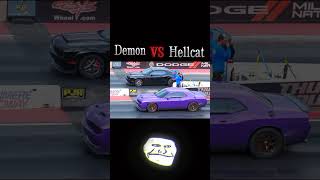 Dodge Demon 👹 vs Dodge Hellcat 🔥cars drag race dodge shorts viral [upl. by Nutter]