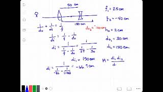 You place a 25 cm focal length convex lens at a distance of 50 cm in front of a concave lens with a [upl. by Ahsuatal]