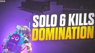 SOLO 6 KILLS DOMINATION battlegroundsmobileindiagameplayvido battleroyalegame bgmilive [upl. by Aoht758]