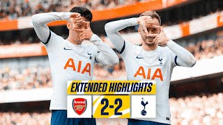 ARSENAL 22 TOTTENHAM HOTSPUR  PREMIER LEAGUE EXTENDED HIGHLIGHTS  SONNY GETS 150TH SPURS GOAL [upl. by Siurad]