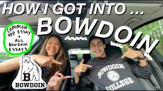 HOW I GOT INTO BOWDOIN  essays stats ecs unique tips [upl. by Skees]