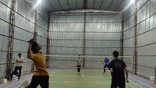 Badminton battle  ShubhamNaveen vs SrinivasSarvesh [upl. by Anircam]