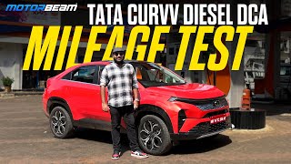 Tata Curvv Diesel DCA Mileage Test  Better To Drive Than EV  ​⁠MotorBeam [upl. by Ahsitram]