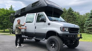 MEGA VANLIFE TOUR  4x4 Overland Off Road Airstream B190 Ujoint RV Conversion Motor Home [upl. by Beatty]