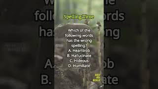 Spelling Time 275 spelling englishlearning englishvocabulary questions quiz [upl. by Noremak]