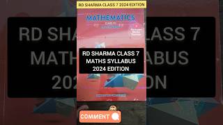 RD SHARMA CLASS 7 2024 Edition Book  Maths Syllabus Class 7 shorts rdsharmaclass7 class7maths [upl. by Guillemette357]