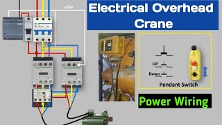 Electrical Hoist Crane Power wiring with Contactor  Electrical Overhead Crane MianElectric [upl. by Eelrebmyk]