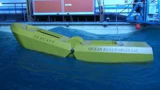 SEACATT WAVE ENERGY CONVERTER Oct 2013 Ifremer Brest 8 sec 825 metres [upl. by Garmaise]