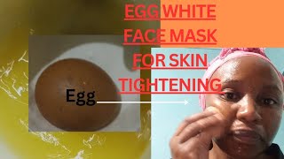 Egg white face mask for skin tightening [upl. by Kania]