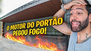 O MOTOR DO NOSSO PORTÃO GIGANTE PEGOU FOGO 😱 [upl. by Harbed]