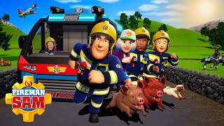 Can Fireman Sam Save The DayAGAIN 🔥  1 Hour Compilation  Safety Cartoon [upl. by Vergne]