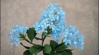 How To Make Plumbago Auriculata Flower From Crepe Paper  Craft Tutorial [upl. by Eira]