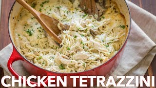 Easy Chicken Tetrazzini Casserole Recipe  Comfort Food for Dinner [upl. by Luoar]