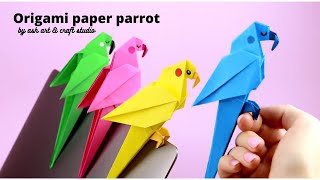 origami paper parrothow to make paper bird or parrot [upl. by Nacul]