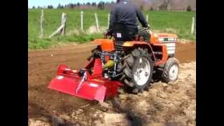 kubota b1502 avec rotovator part 2 [upl. by Asecnarf]