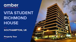 Property Tour  Vita Student Richmond House Southampton  Student Accommodation in UK  amber [upl. by Armat873]