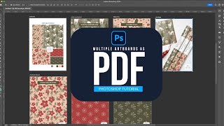 Create A Multipage Pdf From Your Artboards In Photoshop [upl. by Ynaffad]