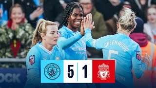 HIGHLIGHTS Man City 51 Liverpool  WSL [upl. by Emoraj]