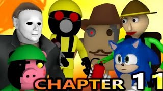 PIGGY VS BALDI amp SONIC chapter 11 roblox game horror animation [upl. by Shulamith]