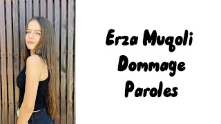 Erza Muqoli  Dommage paroles [upl. by Novyar]